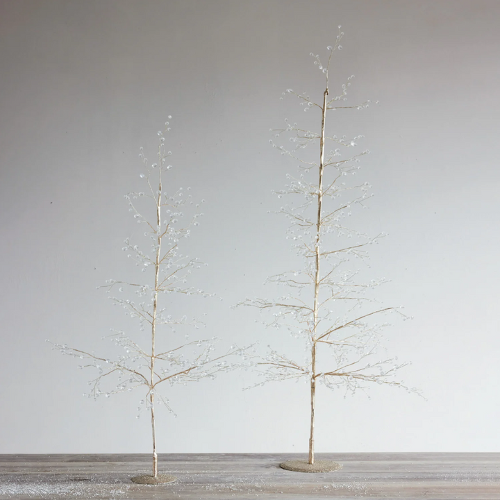 Metal Wire Tree w/ Jewels & Glitter, Gold