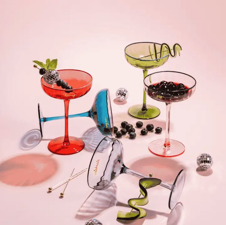 Two Tone Coupe Glass - 13 Hub Lane   |  Champagne Glasses