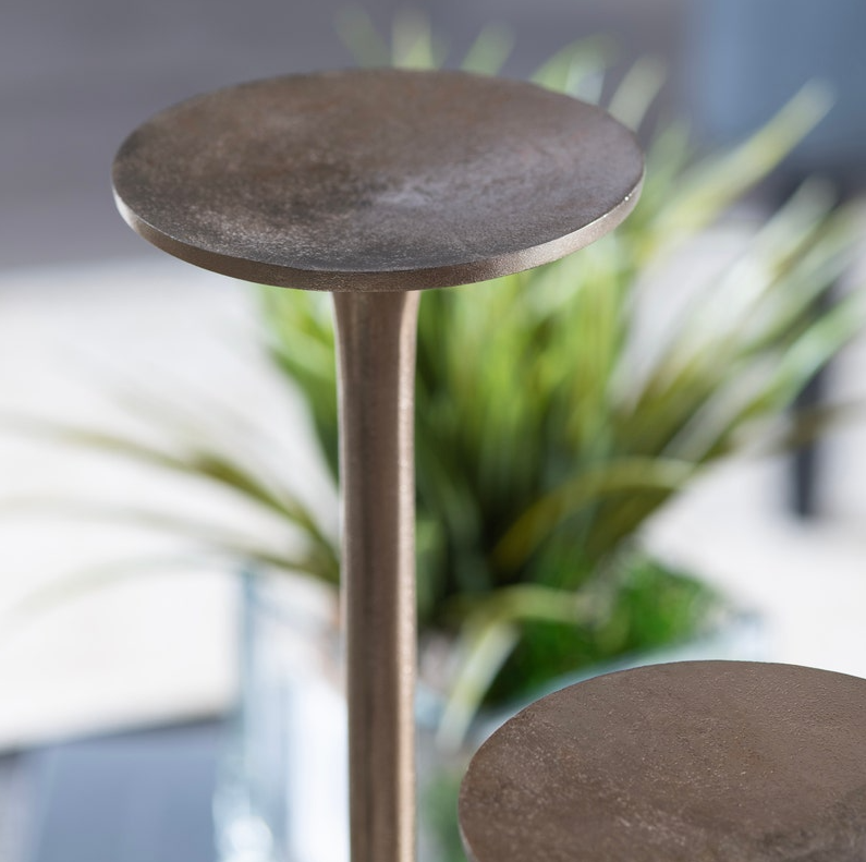 Triton Pillar Candle Holder, Silver
