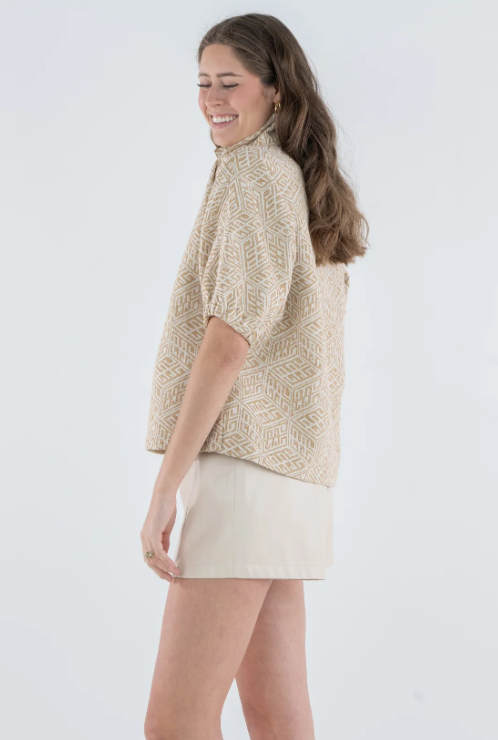 Poppy Top - Mosaic Monogram