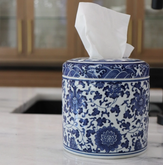 Marlo Floral Tissue Vessel - 13 Hub Lane   |  