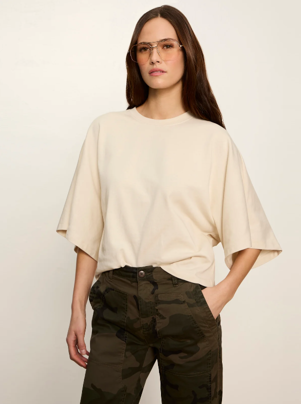 Haven Cape Sleeve Tee, Bone