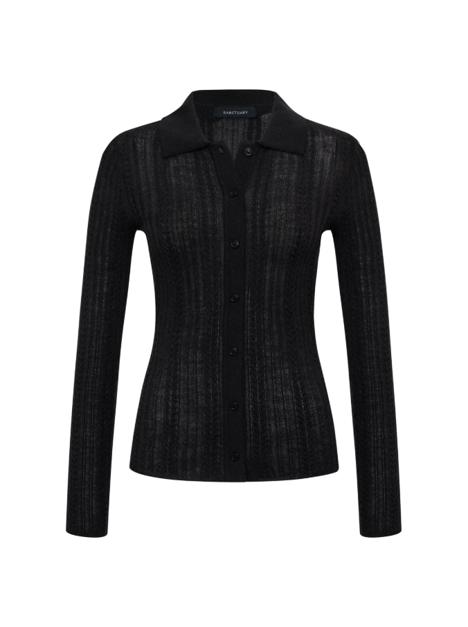 Dreamy Cable Shirt, Black