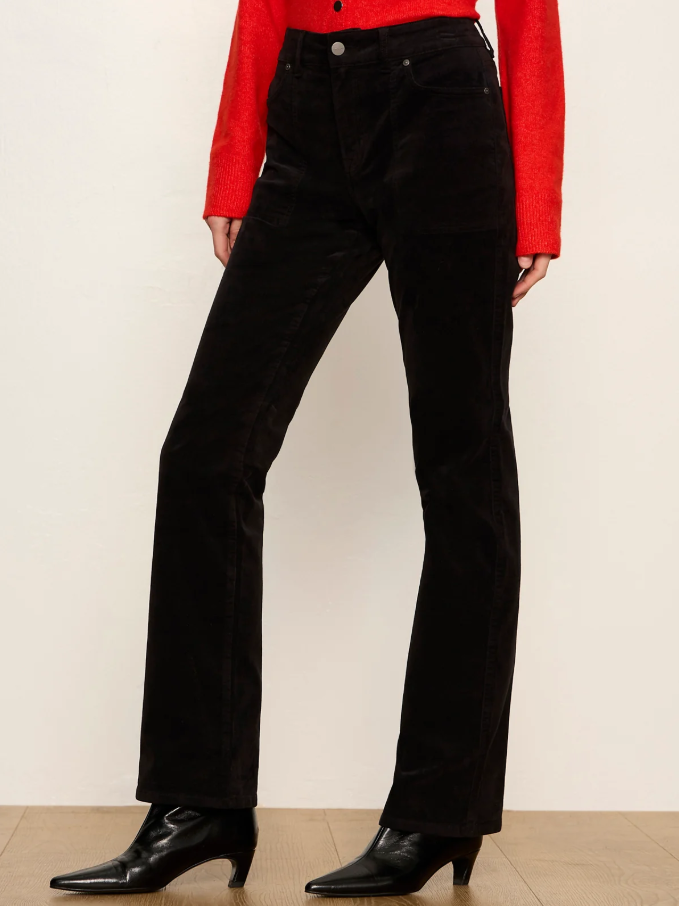 Play Date Velveteen Bootcut, Black