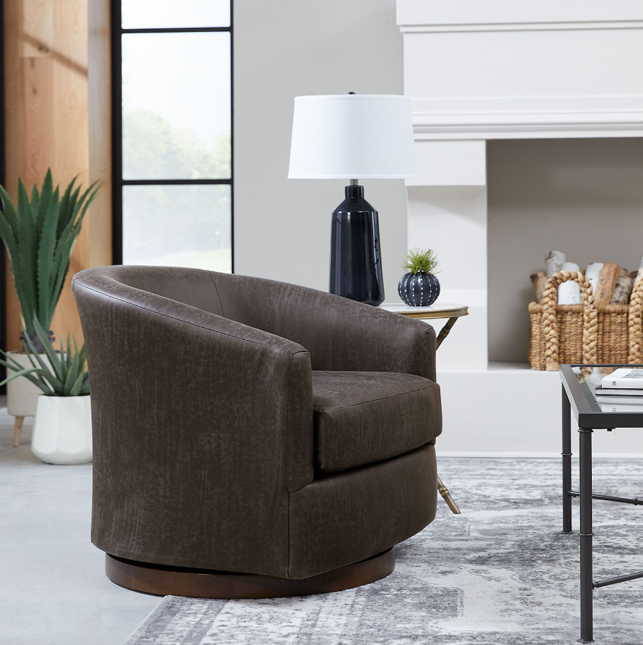 Ennely Swivel Barrel Chair - 13 Hub Lane   |  Swivel Chairs