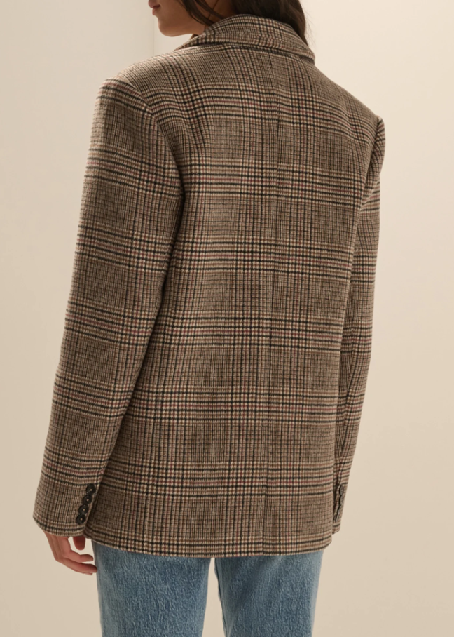 Dean Blazer, Brown Glen Plaid