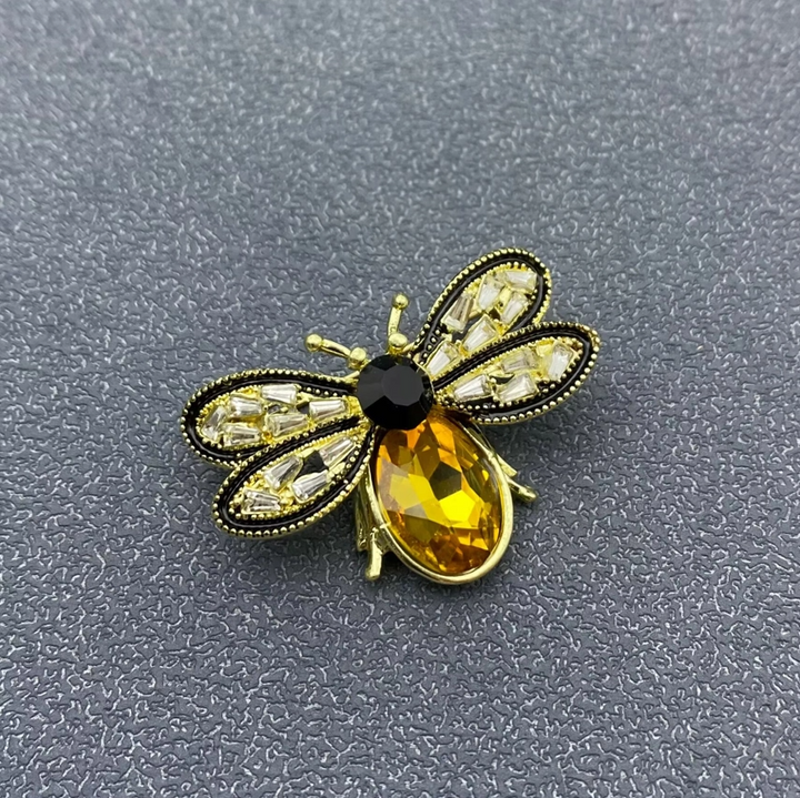 Rhinestone Bee Brooch - 13 Hub Lane   |  Brooches