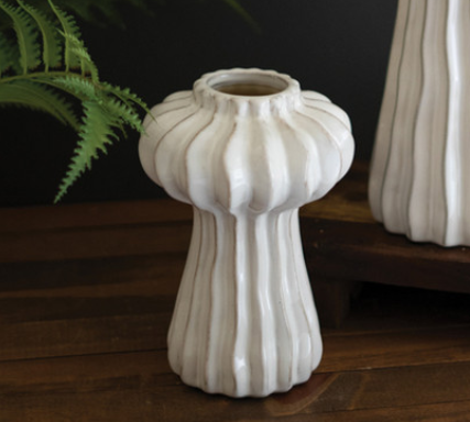 Organic White Ceramic Vase - 13 Hub Lane   |  
