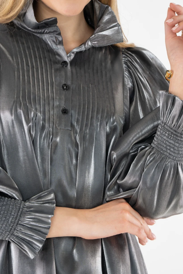 Charlotte Top - Black Tie Metallic