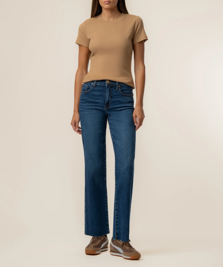 Kut From the Kloth Langley Rib Top, Camel