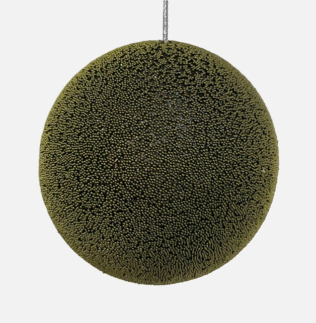 Green Ice Ball - 13 Hub Lane   |  Beaded Ornaments