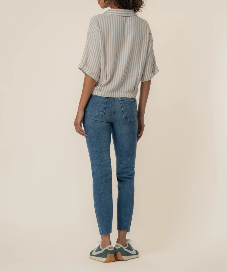 Kut From the Kloth Donna Top, Ivory & Taupe - 13 Hub Lane   |  