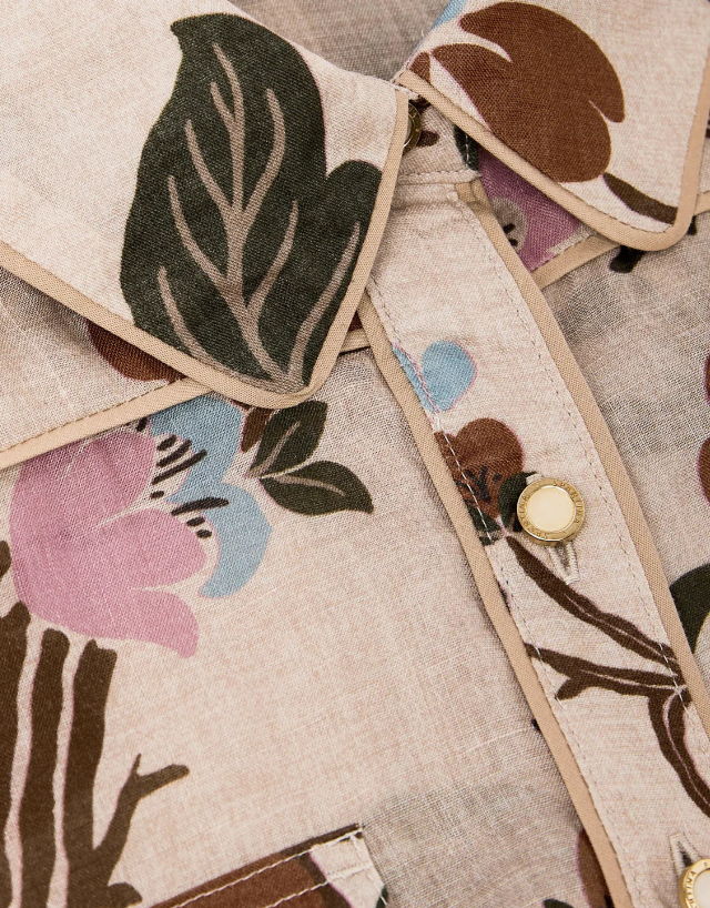 Claudette Blouse, Japonica Floral Cream