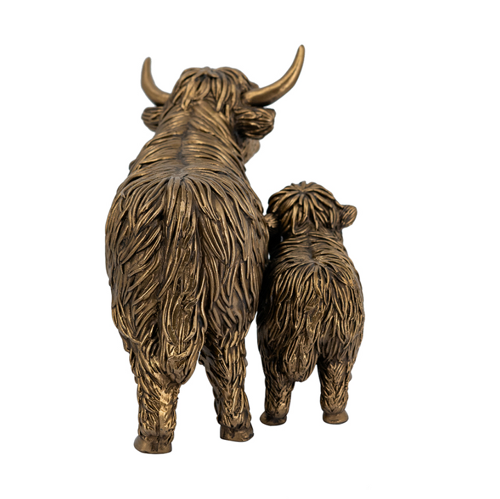 Highland Cow & Calf Statue