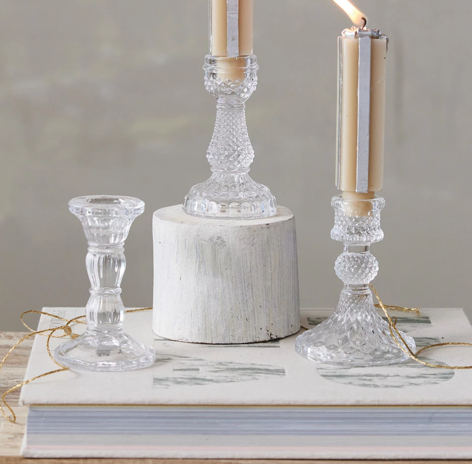 Pressed Glass Taper Holder - 13 Hub Lane   |  