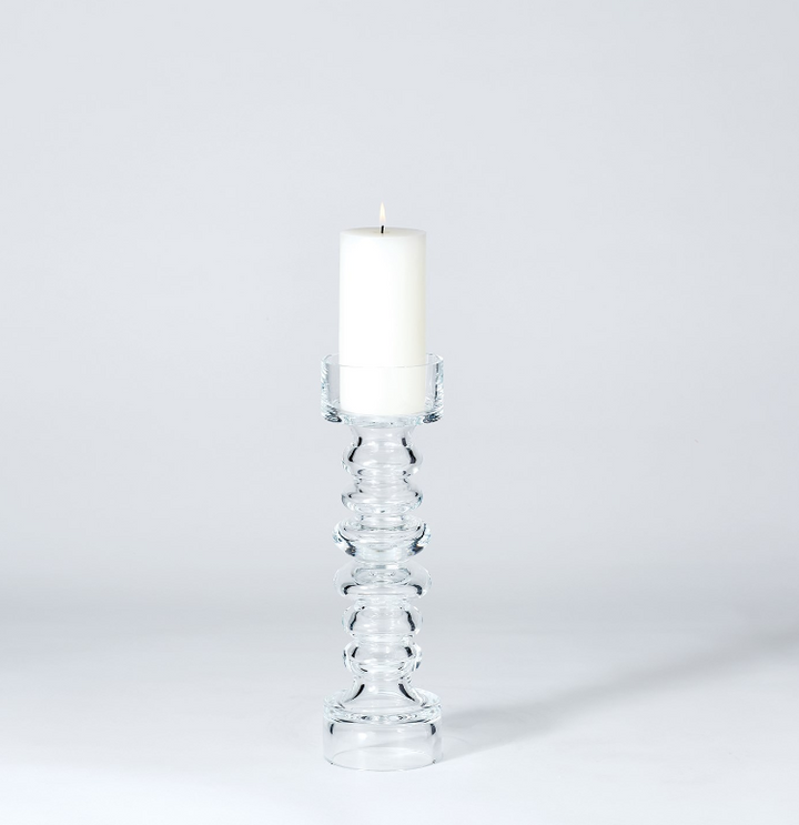 Glass Ribbed Candleholder/Vase - 13 Hub Lane   |  
