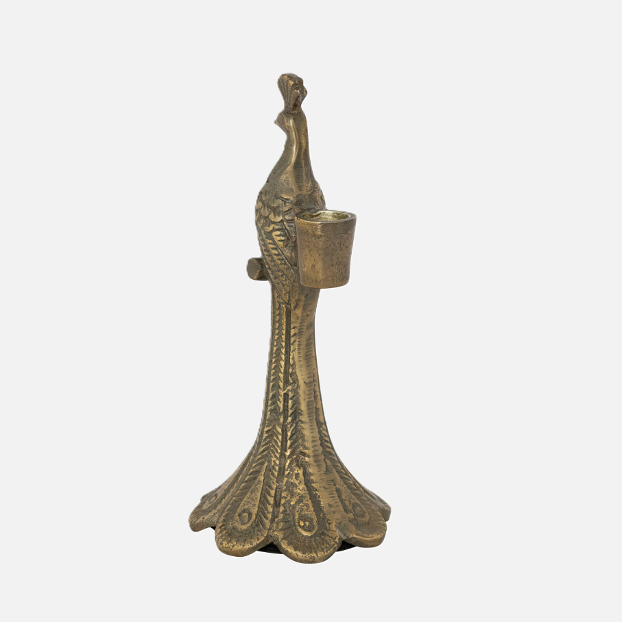 Cast Aluminum Peacock Taper Holder - 13 Hub Lane   |  