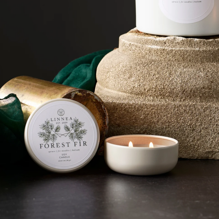 Linnea Forest Fir Tin Candle - Petite