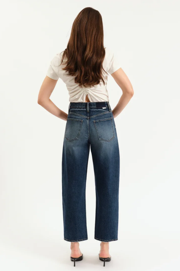 Westward High Rise Seamed Barrel Jeans, Authentic