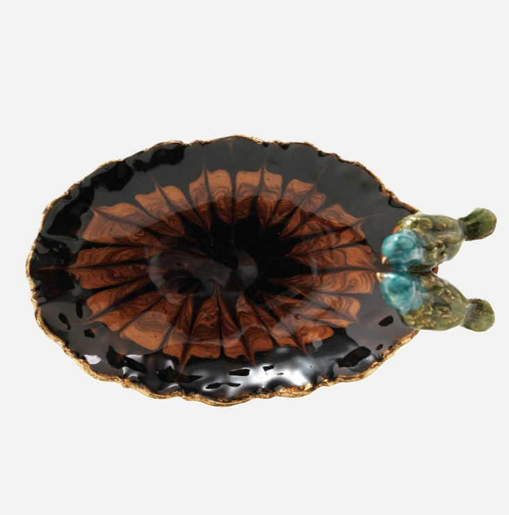 3D Birds Enameled Trinket Dish