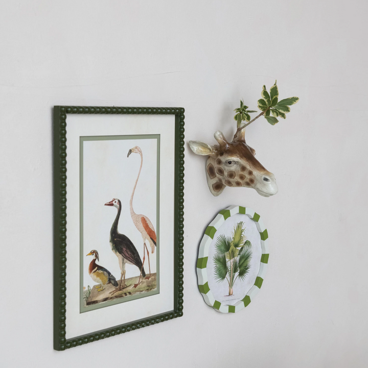 Vintage Reproduction Bird Image & Bobbin Frame - 13 Hub Lane   |  Under Glass Prints & Art