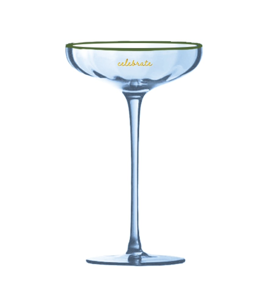 Two Tone Coupe Glass - 13 Hub Lane   |  Champagne Glasses