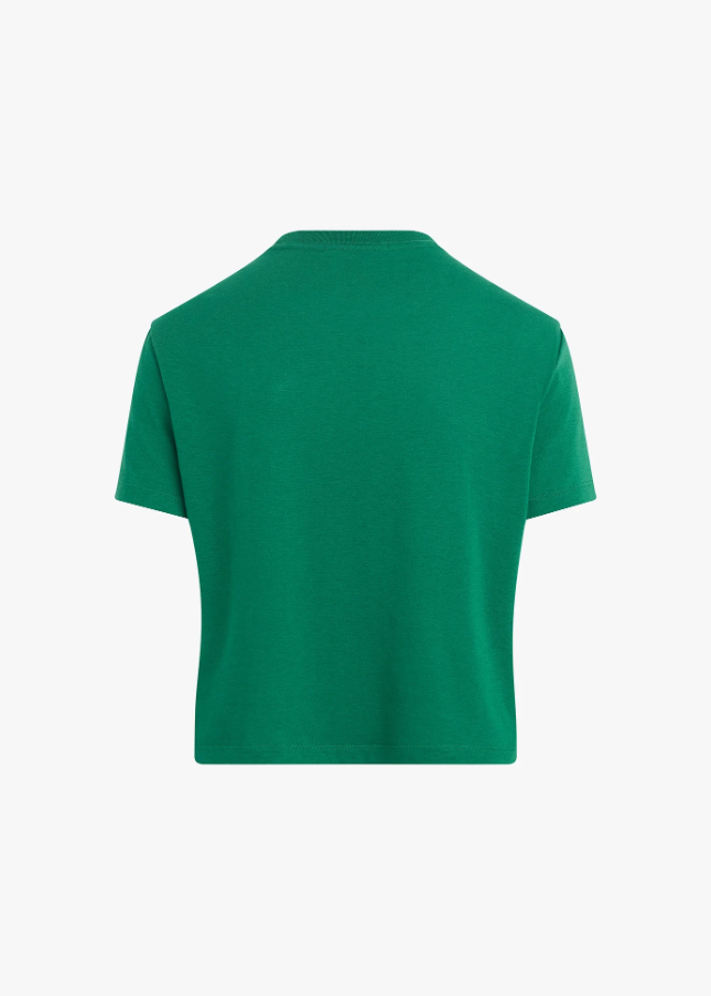 Favorite Daughter Cropped Collegiate Tee, Emerald & White - 13 Hub Lane   |  Cropped Tees