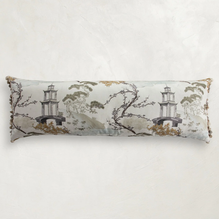 Landscape Lumbar Pillow, Pearl