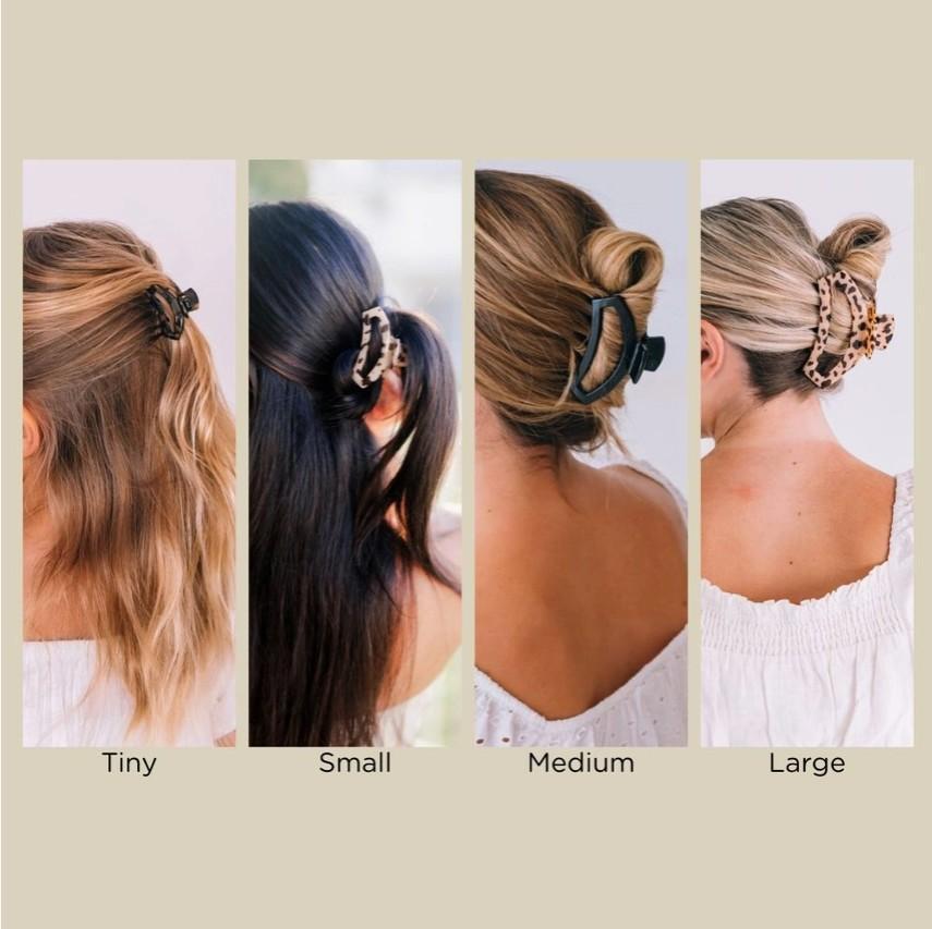 Open Hair Clip, Almond Beige