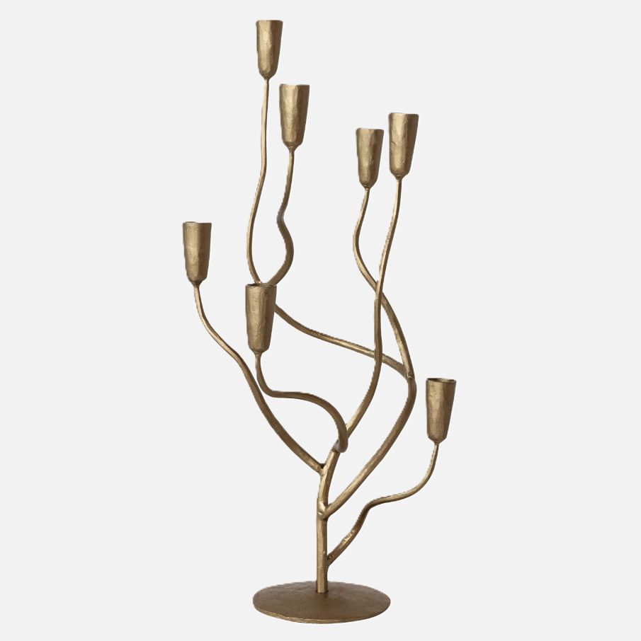 Hand-Forged Iron Candelabra