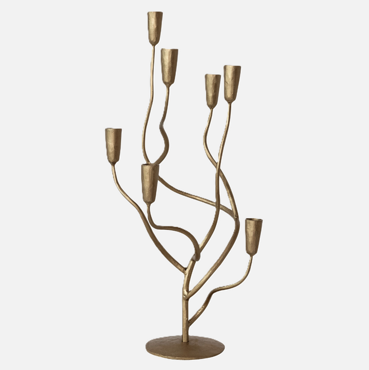 Hand-Forged Iron Candelabra
