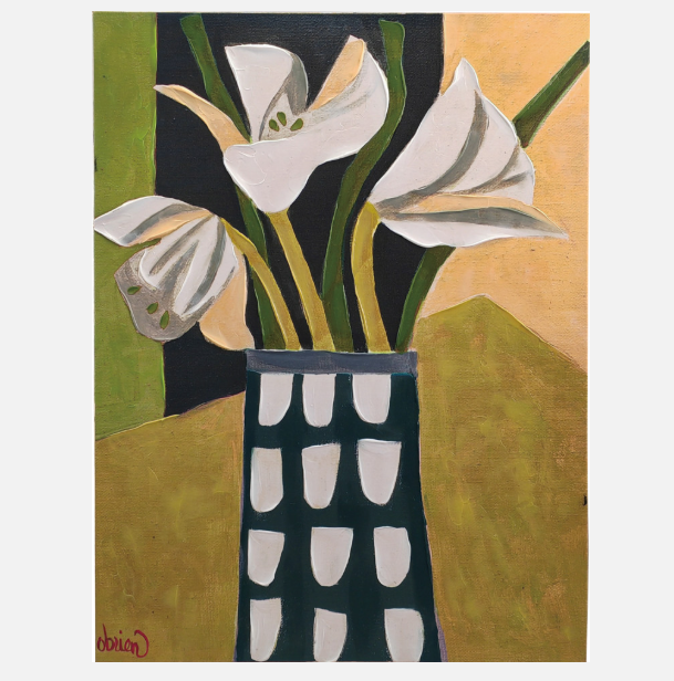 Abstract Flowers In Vase