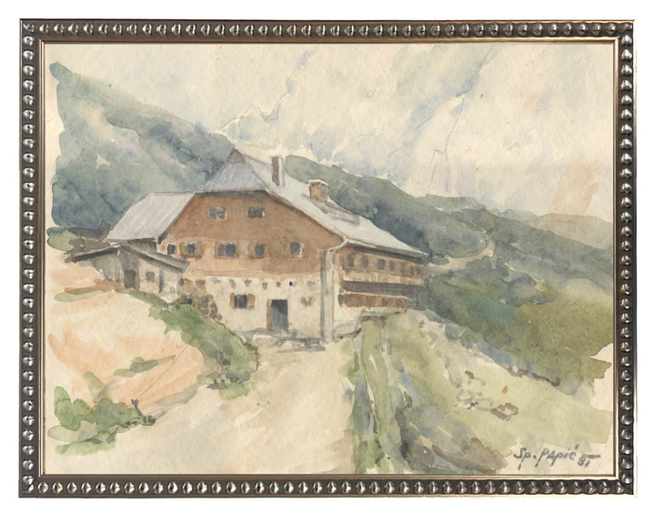 Watercolor Mountain House