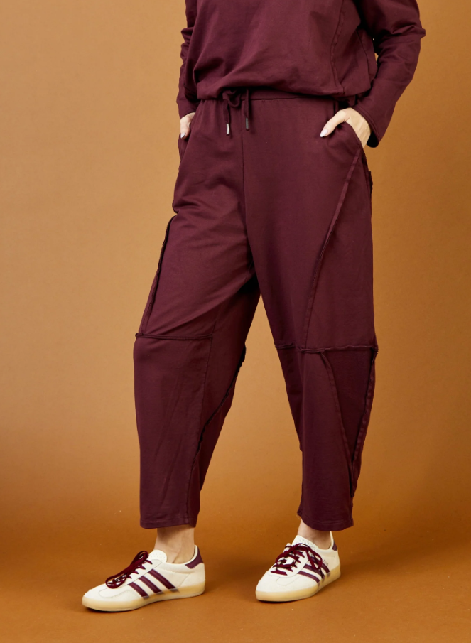Bria Oversize Joggers, Bordeaux - 13 Hub Lane   |  