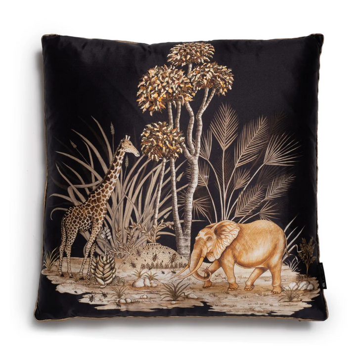 Thanda Toile Silk Gold  Pillow