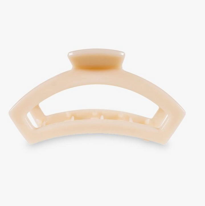 Open Hair Clip, Almond Beige