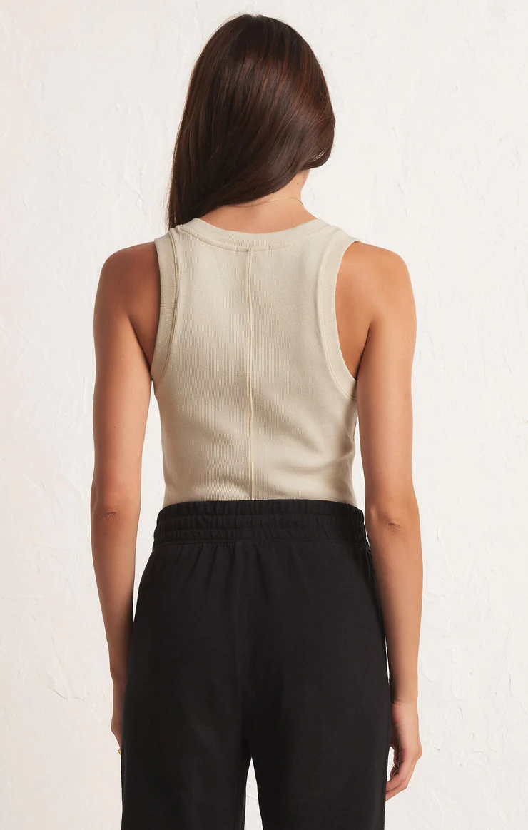 Sirena Rib Tank Oat Milk - 13 Hub Lane   |  