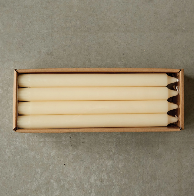 Unscented Taper Candles in Box, Ivory - 13 Hub Lane   |  Unscented Tapers