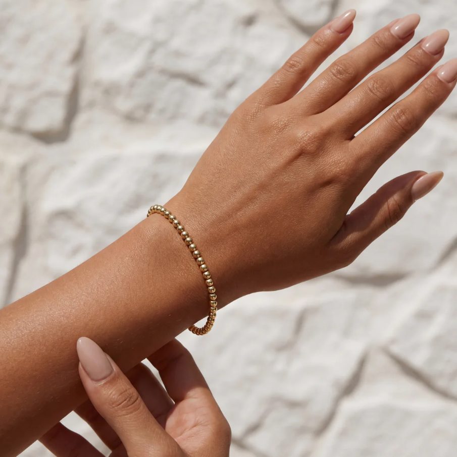 bara boheme classic 5mm gold filled bead bracelet - 13 Hub Lane   |  