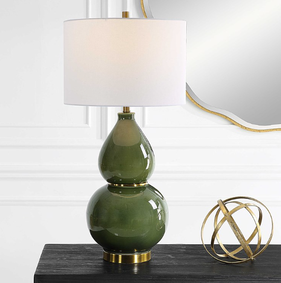Green Gourd Table Lamp