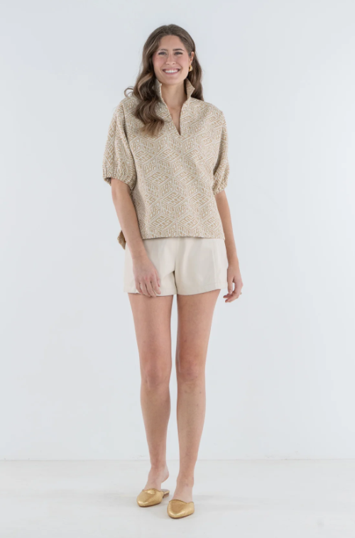 Poppy Top - Mosaic Monogram