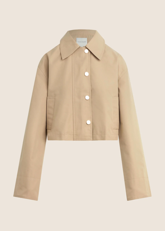 Rue Cropped Trench, Khaki