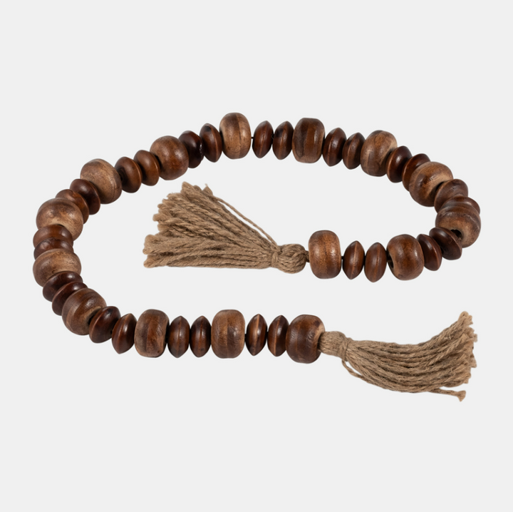 Flat Beads Garland, Natural