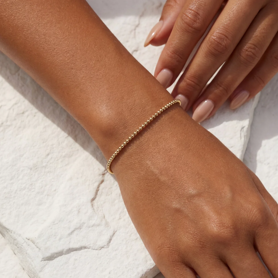 bara boheme classic 2mm gold filled bead bracelet - 13 Hub Lane   |  