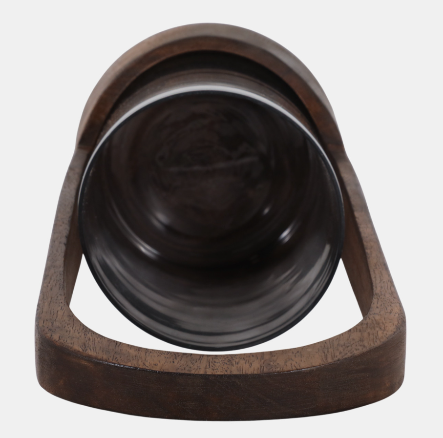 Modern Hurricane Lantern, Walnut - 13 Hub Lane   |  