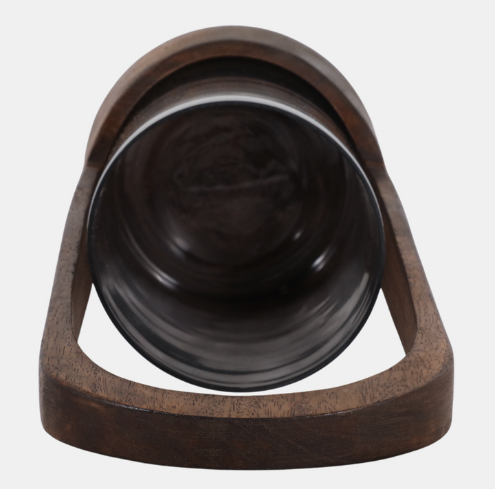 Modern Hurricane Lantern, Walnut - 13 Hub Lane   |  