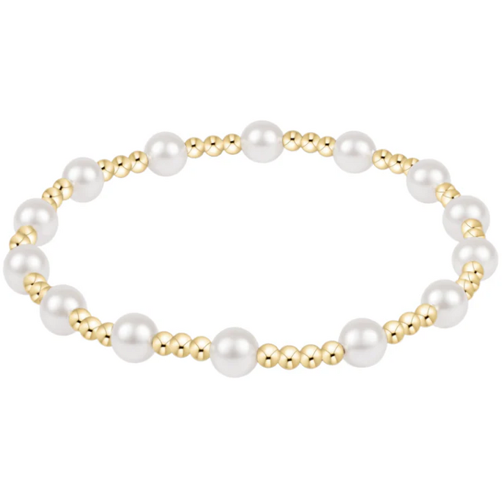 enewton classic sincerity pattern 5mm bead bracelet - pearl - 13 Hub Lane   |  Beaded Bracelets