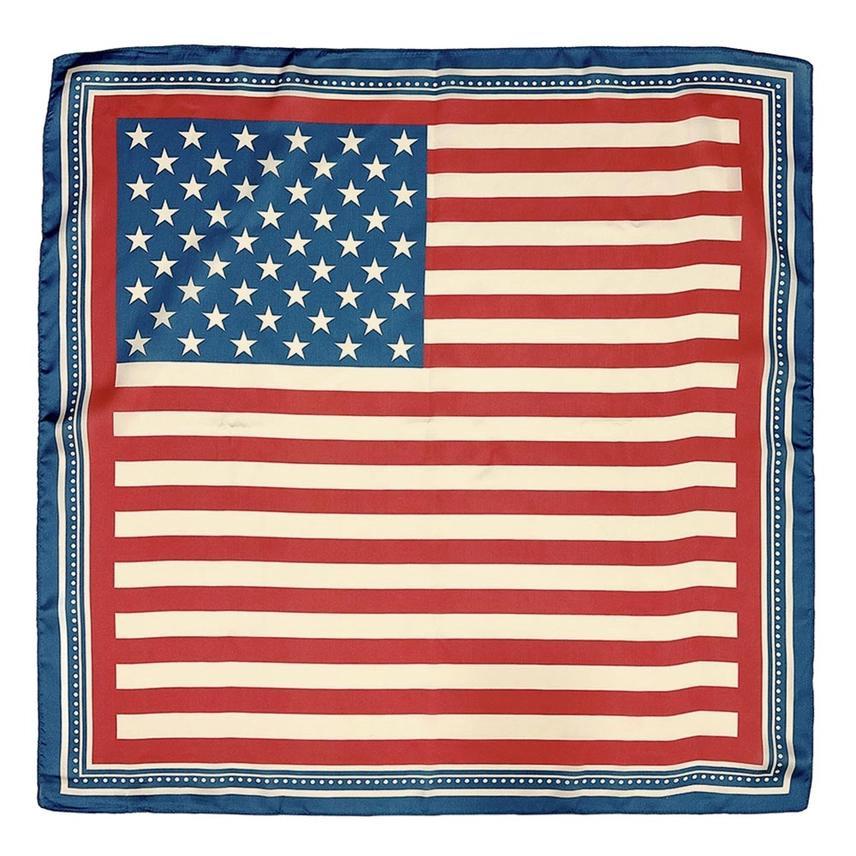 American Flag Print Bandana Scarf