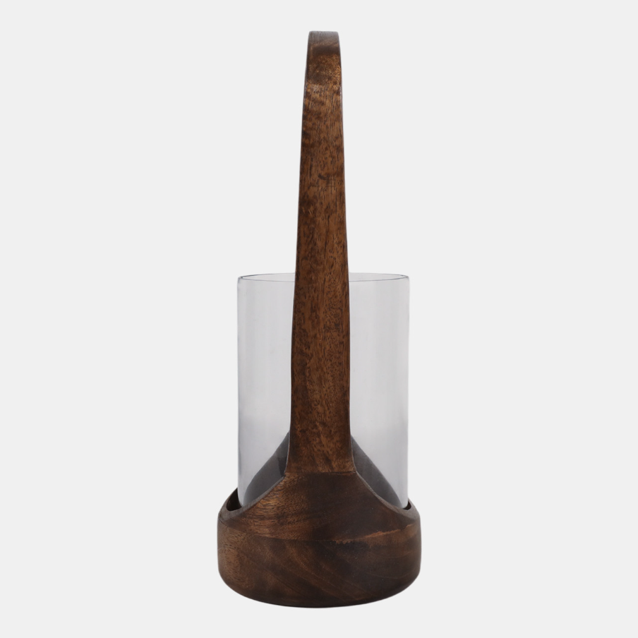 Modern Hurricane Lantern, Walnut - 13 Hub Lane   |  