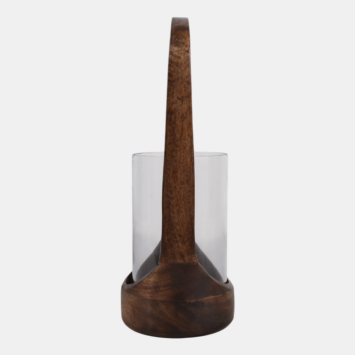 Modern Hurricane Lantern, Walnut - 13 Hub Lane   |  